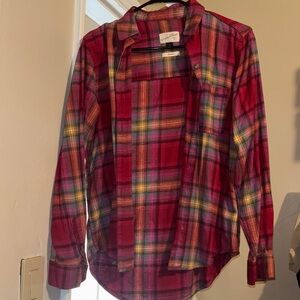Universal Thread Red Plaid Button Down Shirt